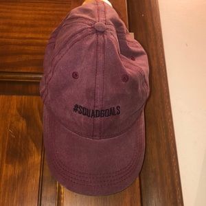 Vintage burgandy style hat